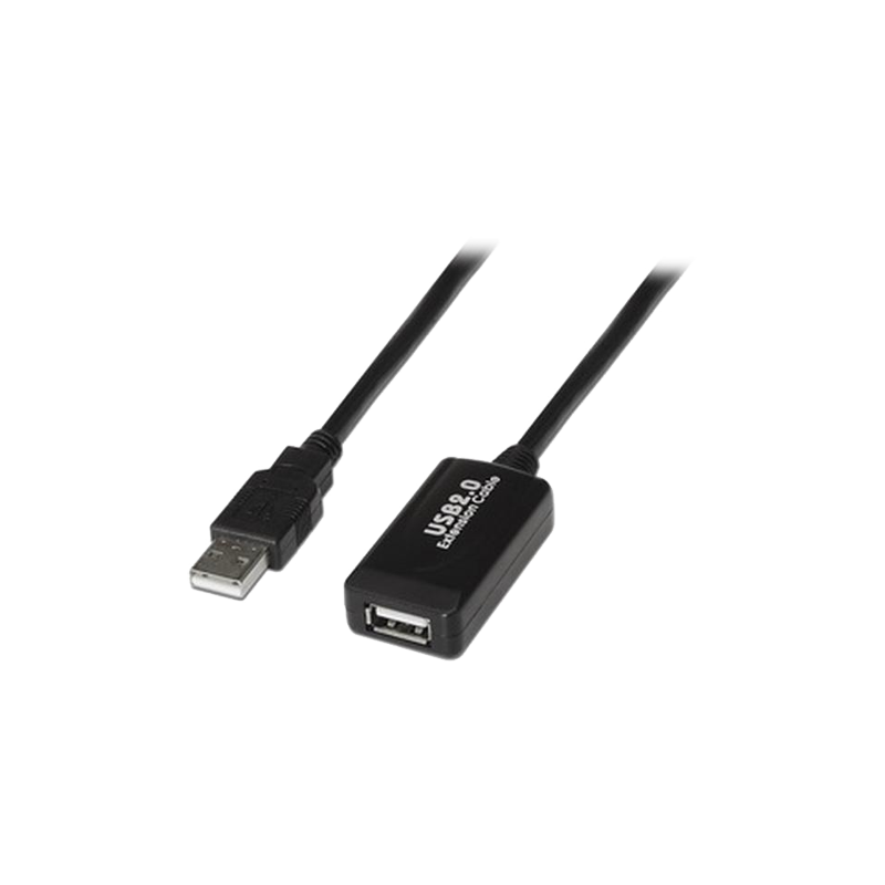 USB1-5 - Extender USB 2.0 - Lunghezza 5,0 m - Connettori USB A M/H - attivo - Colore nero - Trasferimento fino a 480 Mbps