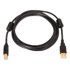 USB1-5-P - Cavo USB 2.0 - Per Stampante - Connettori tipo A/M-B/M - Lunghezza 5,0 m - Qualità eccellente (28AWG+22AWG - Colore n