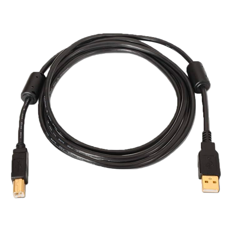 USB1-5-P - Cavo USB 2.0 - Per Stampante - Connettori tipo A/M-B/M - Lunghezza 5,0 m - Qualità eccellente (28AWG+22AWG - Colore n USB1-5-P - Cavo USB 2.0 - Per Stampante - Connettori tipo A/M-B/M - Lunghezza 5,0 m - Qualità eccellente (28AWG+22AWG - Colore n