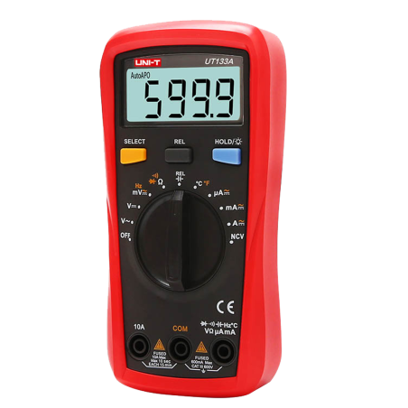 UT133A - Multimetro digitale portatile - Misurazione della tensione DC e AC fino a 600V - Misurazione dell'intensità DC e AC fin
