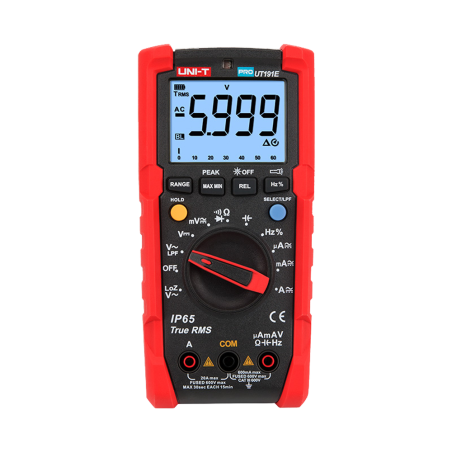 UT191T - Multimetro digitale Industriale True RMS - IP65 e resistente alle cadute da 2 m - Misure in DC e AC fino a 600V / 20 A 