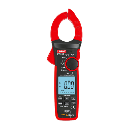UT206B - Pinza amperometrica LCD - Misura in DC fino a 1000V - Misura CA fino a 1000V e 1000A - Resistenza/capacitanza/frequenza