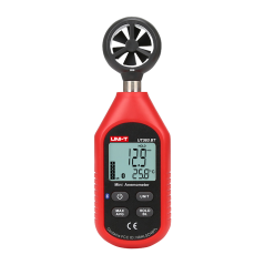 UT363-BT - Anemometro portatile - Sensore di velocità del vento ad alta precisione - Sensore di temperatura - Valori Massimi, Mi