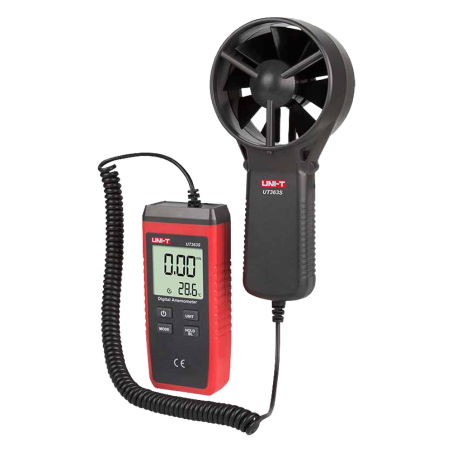 UT363S - Anemometro di tipo split - Sensore di velocità del vento ad alta precisione - Sensore di temperatura - Spegnimento auto