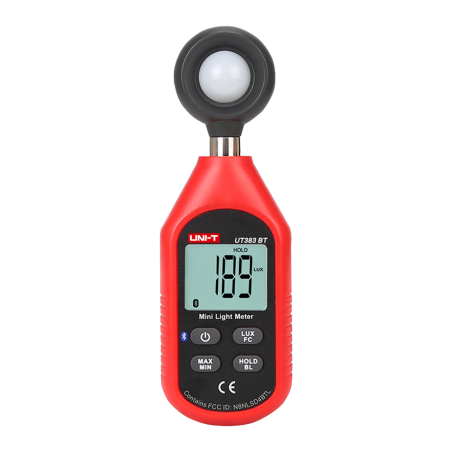 UT383-BT - Misuratore di luminosità portatile Bluetooth - Display retroilluminato - Alta frequenza di campionamento - Valori car
