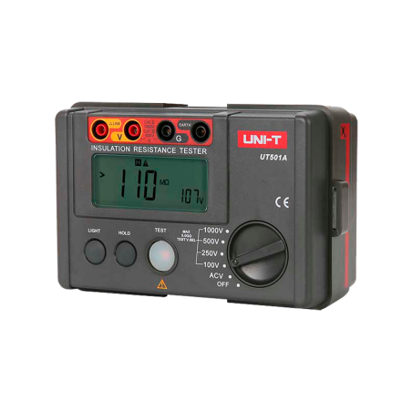UT501A - Misuratore di resistenza di isolamento elettrico - Display LCD fino a 2000 conteggi - Misurazione della tensione AC fin