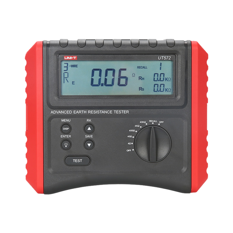 UT572 - Misuratore della resistenza di terra - Display LCD - Misurazione della resistenza di terra fino a 40kΩ - Misura della re UT572 - Misuratore della resistenza di terra - Display LCD - Misurazione della resistenza di terra fino a 40kΩ - Misura della re