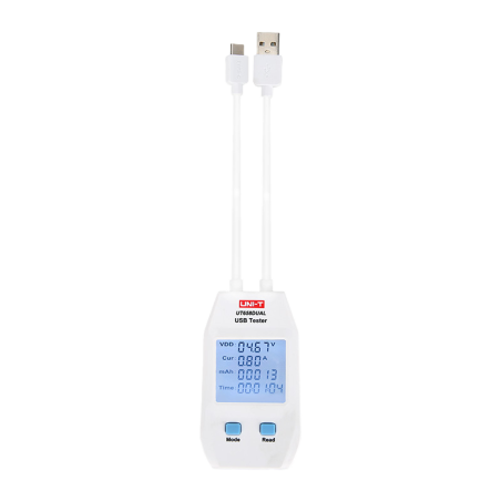 UT658DUAL - Misuratore doppio di corrente e tensione UNI-T - Semplice connessione USB di tipo A e di tipo C - Permette di conosc