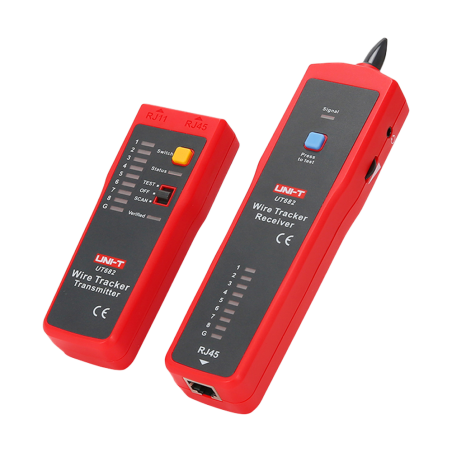 UT682 - Tester di cavi - Controllo dello stato dei cavi RJ45/RJ11 - Indicatore luminoso dell'intensità del segnale - Localizzato