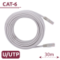 UTP6-H-30W - Cavo UTP - Ethernet - Connettori RJ45 - Categoria 6 - 30 m - Colore bianco UTP6-H-30W - Cavo UTP - Ethernet - Connettori RJ45 - Categoria 6 - 30 m - Colore bianco