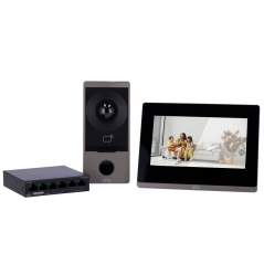 UV-KIT/201S/372S/NSW2020 - Kit videocitofonico - Tecnologia IP e WiFi - Include postazione esterna e monitor - Lettore MF | PoE