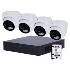 UV-NVRKIT108T-4 - Kit di videosorveglianza Uniarch - NVR a 8 canali IP | 1 TB HDD - 4 Telecamere Turret IP67 - Plug &amp Play |