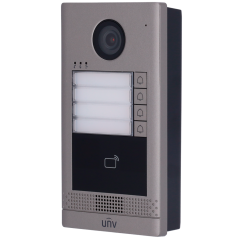 UV-OEU-202S-HMK4 - Videocitofono IP 4 appartamenti - Telecamera 2 Mp | Audio bidirezionale - Apertura con scheda MF 2 relè - App