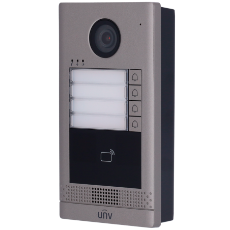 UV-OEU-202S-HMK4 - Videocitofono IP 4 appartamenti - Telecamera 2 Mp | Audio bidirezionale - Apertura con scheda MF 2 relè - App