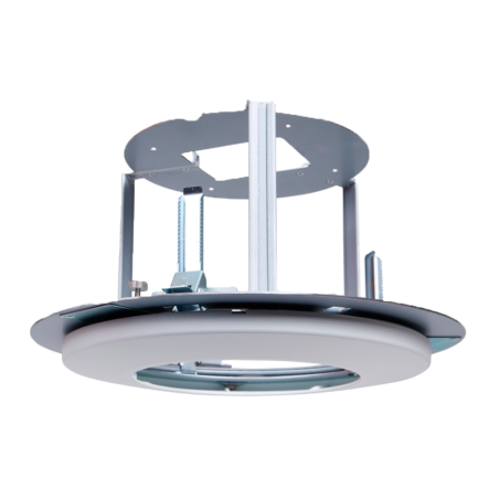 UV-TR-FM200-IN - Staffa da incasso - Per telecamere dome - Utilizzo su soffitto - Passacavo - Colore bianco