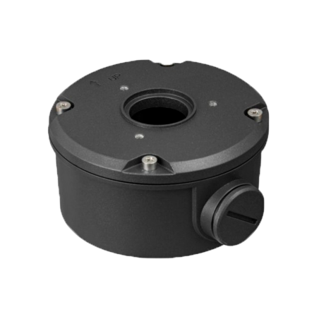 UV-TR-JB05-B-IN-BLACK - Scatola di giunzione - Per telecamere bullet - Per esterni - Installazione a tetto o parete - Colore Ner