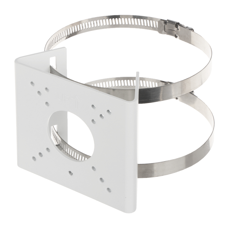 UV-TR-UP06-B-IN - Staffa da palo - Per telecamere bullet - Per esterni - Diametro 55~127 mm - Colore bianco - Passacavo UV-TR-UP06-B-IN - Staffa da palo - Per telecamere bullet - Per esterni - Diametro 55~127 mm - Colore bianco - Passacavo