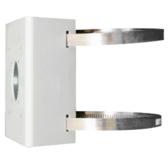 UV-TR-UP06-IN - Staffa da palo - Per telecamere dome - Per esterni - Diametro 67~127 mm - Colore bianco - Passacavo