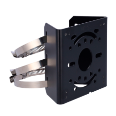 UV-TR-UP06-IN-BLACK - Staffa da palo - Per telecamere dome - Per esterni - Diametro 67~127 mm - Colore nero - Passacavo