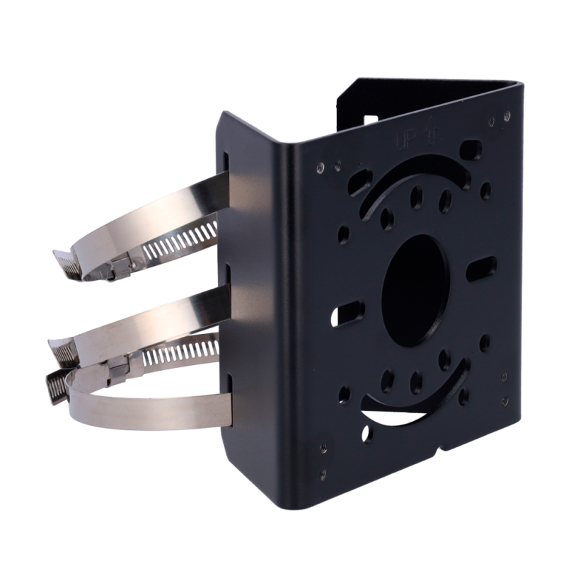 UV-TR-UP06-IN-BLACK - Staffa da palo - Per telecamere dome - Per esterni - Diametro 67~127 mm - Colore nero - Passacavo