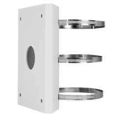 UV-TR-UP08-A-IN - Supporto per palo - Per telecamere UNIVIEW PTZ - Adatto per esterni - Colore bianco - Passacavo - 215 mm (I) x