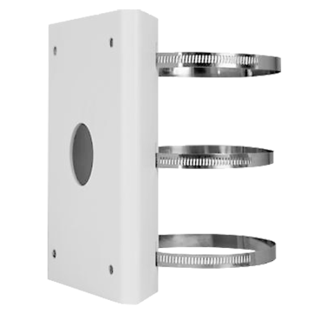 UV-TR-UP08-B-IN - Staffa da palo - Per telecamere Uniview PTZ - Per esterni - Diametro 67~127 mm - Colore bianco - Passacavo
