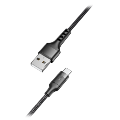 VG-AC03 - Veger - Cavo USB 2.0 per portatili - Da USB-A a USB-C - Guaina in metallo, Nylon intrecciato - Lunghezza 1.2m - Ricari
