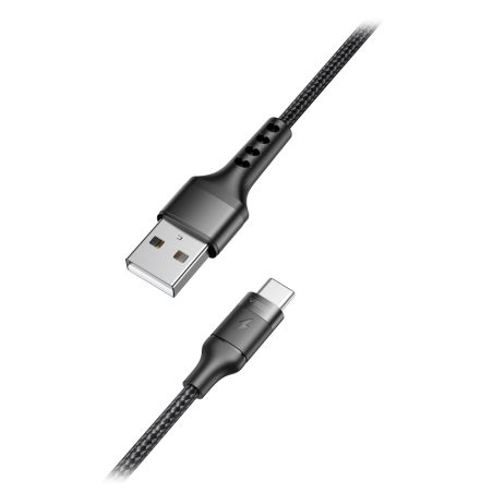 VG-AC03 - Veger - Cavo USB 2.0 per portatili - Da USB-A a USB-C - Guaina in metallo, Nylon intrecciato - Lunghezza 1.2m - Ricari