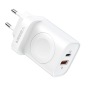 VG-W002E - VEGER - Caricabatterie USB e wireless (per iWatch) - Potenza 25W - Ricarica veloce 22.5W - Uscite USB-A, USB-C e wire