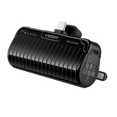 VG-W0558 - VEGER Mini Power bank con LED di ricarica - Capacità 5000mAh - Ingressi USB-C, Connettore USB-C - Uscita Connettore U