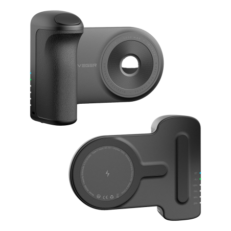 VG-W0569 - VEGER Power bank magnetica wireless - Capacità 5000mAh - Ingresso USB-C - Uscita wireless - Supporto in posizione ver