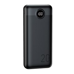 VG-W2039PD-B - VEGER Power bank con display LCD - Capacità 20000mAh - Ingressi USB-C, Micro USB - Uscite 2x USB-A - Carica 2 dis
