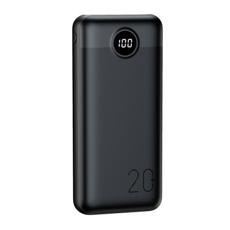 VG-W2039PD-B - VEGER Power bank con display LCD - Capacità 20000mAh - Ingressi USB-C, Micro USB - Uscite 2x USB-A - Carica 2 dis