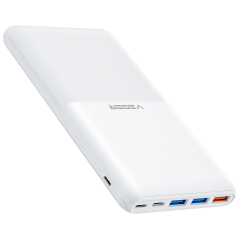 VG-W2060 - VEGER Power bank con LED di ricarica - Capacità 20000mAh - Ingressi USB-C, Micro USB, Lightning - Uscite USB-C, 3x US