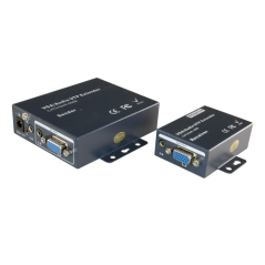 VGA-EXT - Estensore attivo VGA - Trasmettitore e ricevitore - Distanza 100 m - Su cavo UTP Cat 5/5e/6 - Fino a 1920x1440 - Alime