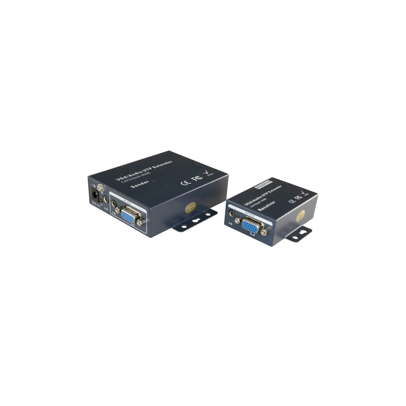 VGA-EXT - Estensore attivo VGA - Trasmettitore e ricevitore - Distanza 100 m - Su cavo UTP Cat 5/5e/6 - Fino a 1920x1440 - Alime VGA-EXT - Estensore attivo VGA - Trasmettitore e ricevitore - Distanza 100 m - Su cavo UTP Cat 5/5e/6 - Fino a 1920x1440 - Alime
