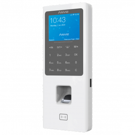 W2-PRO - Controllo accessi e presenze - Impronte digitali, scheda EM e PIN - 3.000 utenti | 100.000 registri - TCP/IP, WiFi, USB