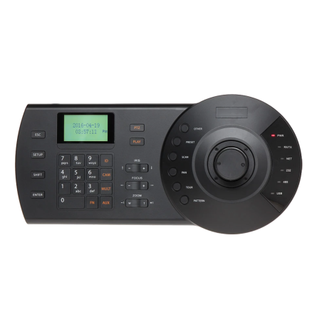 XS-KB1000N-E - Tastiera di controllo IP X-Security - Schermo LCD - Collegamento RS485 / RS422 / RJ45 / RS232 - Joystick 3 assi