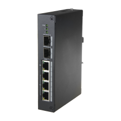 XS-SW0604-96-DIN-HIPOE - Switch PoE Managed X-Security - 4 x FE PoE + 2 GE SFP - PoE 802.3af/at/bt / Massimo 90W - Poe Esteso, P