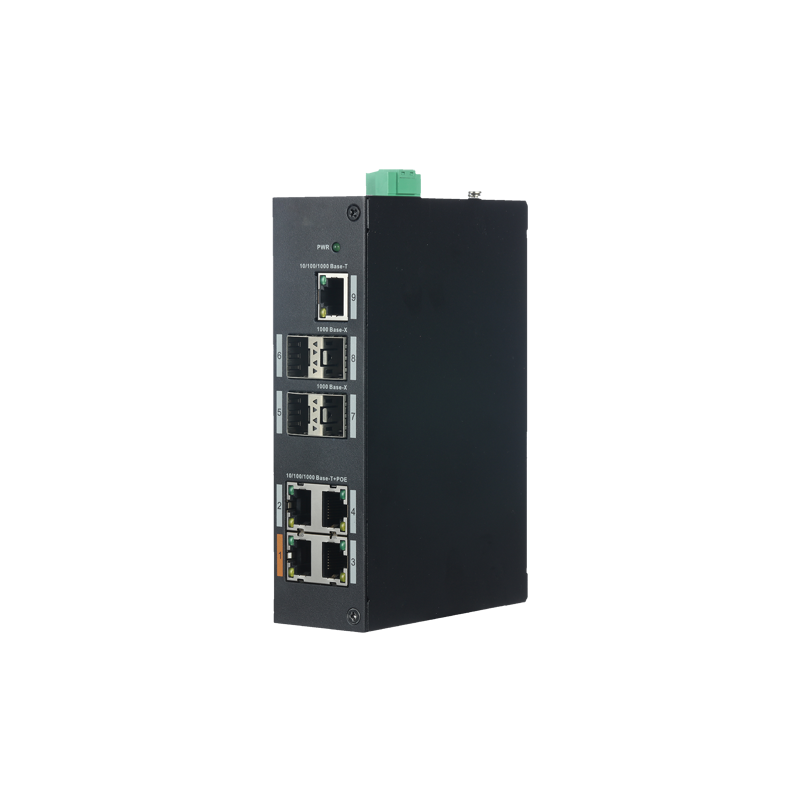 XS-SW0904HIPOE-GF-96 - Switch PoE - 4 Porte PoE+ RJ45 + 1 Porta RJ-45 [%VAR%] - 4 Porte SFP Gigabit - Velocità 10/100/1000 Mbps 