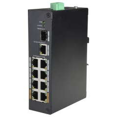 XS-SW1008POE-96-DIN - Switch PoE X-Security - 8 porte PoE + 1 Uplink RJ45 - Velocità 10/100 Mbps - Potenza 30 W per porta - Pote