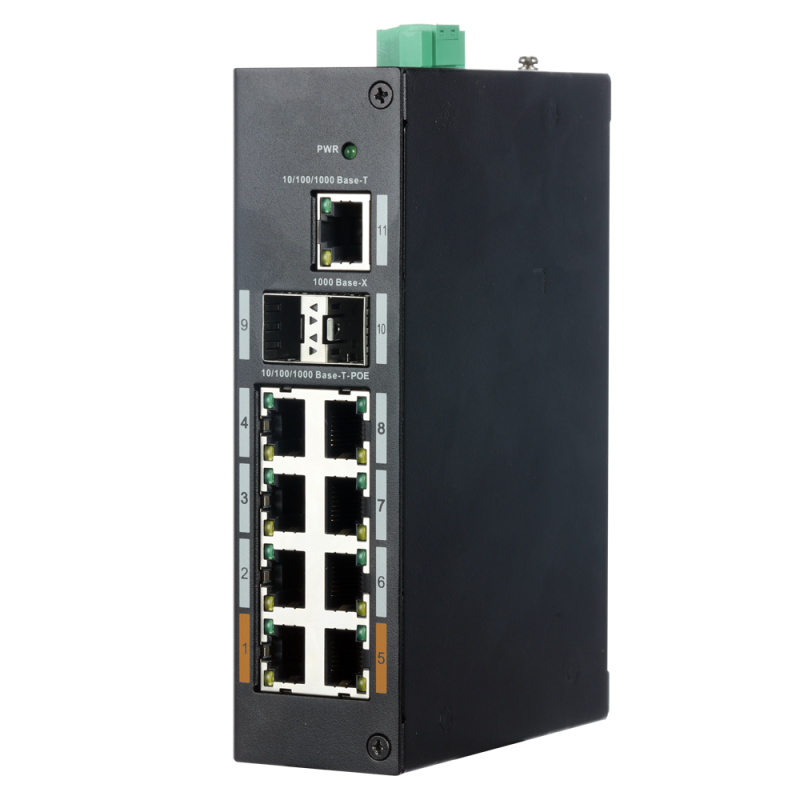 XS-SWI1108HIPOE-G120DIN - Switch Industrial X-Security - 8 porte RJ45 + 2 porte SFP + 1 porta RJ45 - Velocità 10/100/1000 Mbps - XS-SWI1108HIPOE-G120DIN - Switch Industrial X-Security - 8 porte RJ45 + 2 porte SFP + 1 porta RJ45 - Velocità 10/100/1000 Mbps -