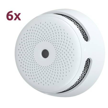 XS01-6PACK - Pack di 6 mini rilevatori di fumo standalone X-Sense - Durata della batteria 10 anni (non sostituibile) - Indicator