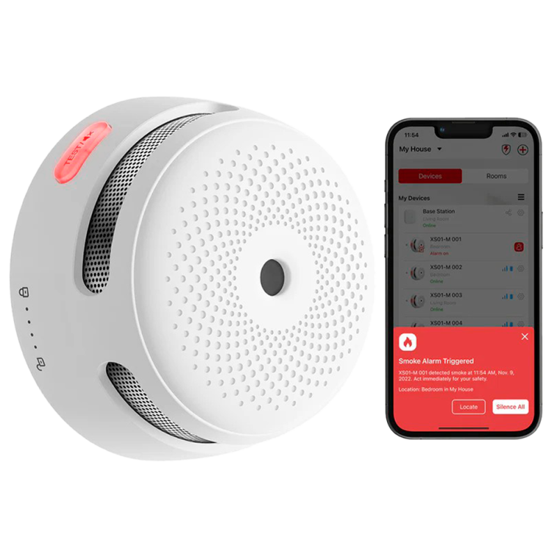 XS01-M - Mini rilevatore di fumo standalone X-Sense - Connessione all'HUB SBS50 per la comunicazione tramite APP - Consente di c