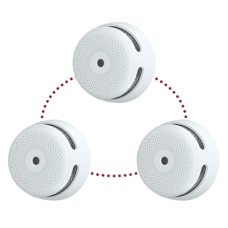 XS01-WR-3PACK - Pack di 3 mini rilevatori di fumo standalone X-Sense - Consente di collegare 24 rilevatori tramite RF 868MHz - D