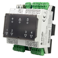 XTL-49841000 - XTRALIS-Modulo ethernet Poe I/O master - 4 entrate monitorate - 4 uscita relay - 3 indicadori led - Montaggio su