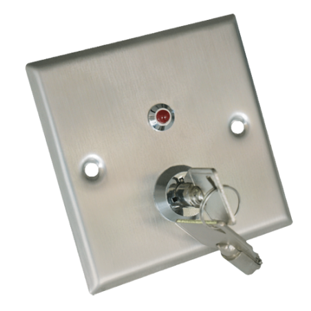 YKS-850LS - Interruttore a chiave - Indicatore LED - Testato 500.000 usi - NO/NC/COM/TAMP/LED | Montaggio ad incasso o su superf