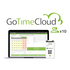 ZK-GOTIMECLOUD-10 - Licenza Cloud di rilevazione presenze - 10 utenti / 10 APP incluse - Monitoraggio da remoto con localizzazio