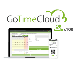 ZK-GOTIMECLOUD-100 - Licenza Cloud di rilevazione presenze - 100 utenti / 100 APP incluse - Monitoraggio da remoto con localizza