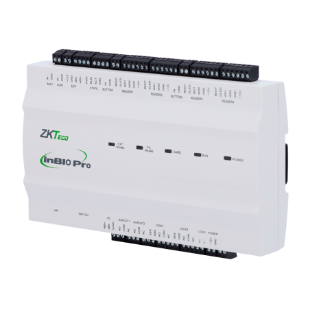 ZK-INBIO260PRO - Controller di accesso con identificazione multipla - Riconoscimento Facciale, impronta digitale, scheda, QR din